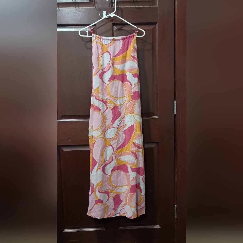 Rachel Zoe Pink and Yellow Maxi Dress